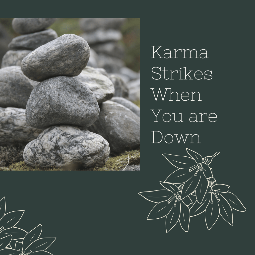 Karma Strikes When You Are Down